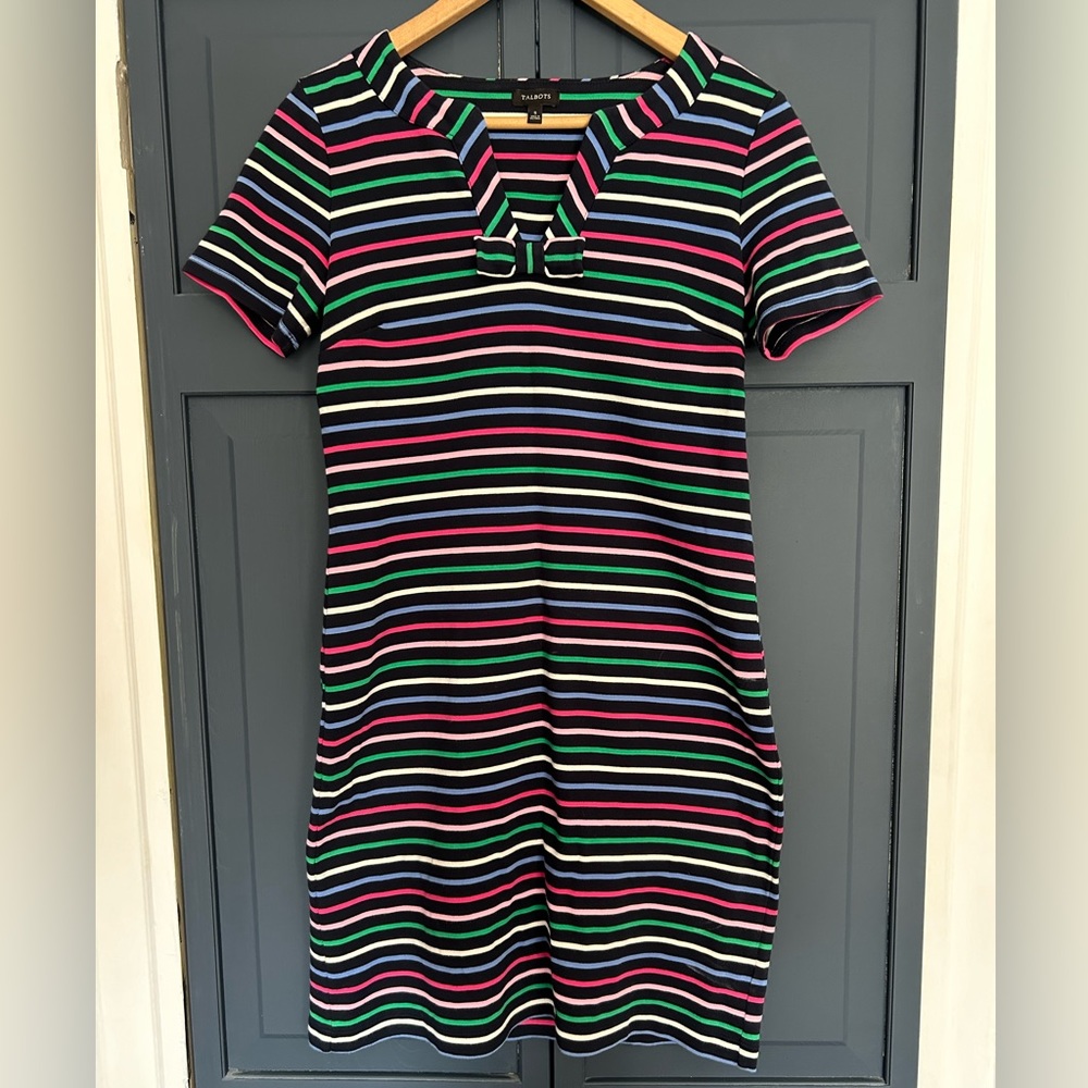 Talbots Striped Knit Dress Women’s Size S
